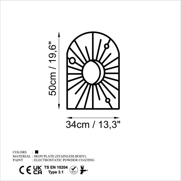 Wallity Window And Crescent - M Negro